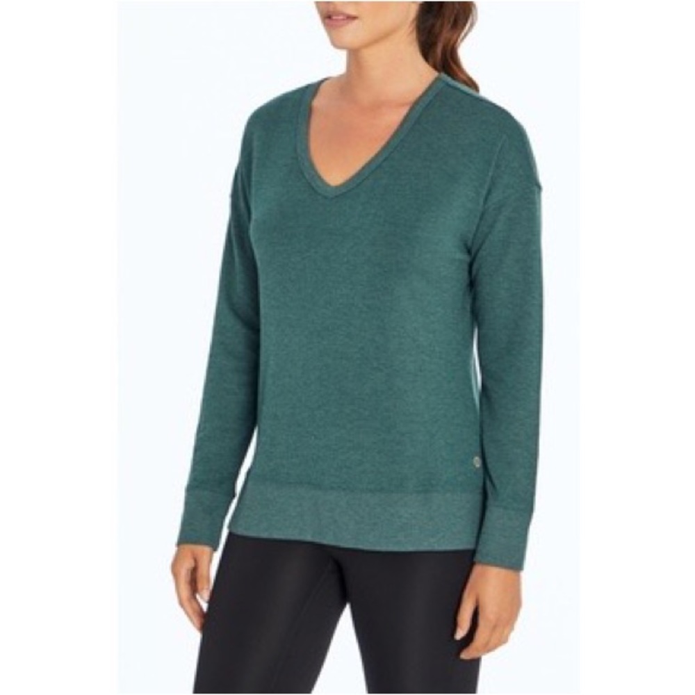 BALANCE COLLECTION Georgia Criss-Cross Back Detail Pullover Midnight Teal